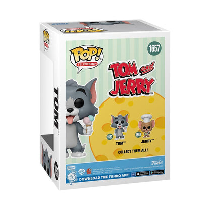 Tom with Ice Cream Cone Funko Pop! Television: Tom and Jerry - Approx. 4" Collectible Vinyl Figure #1657 with Window Display Box