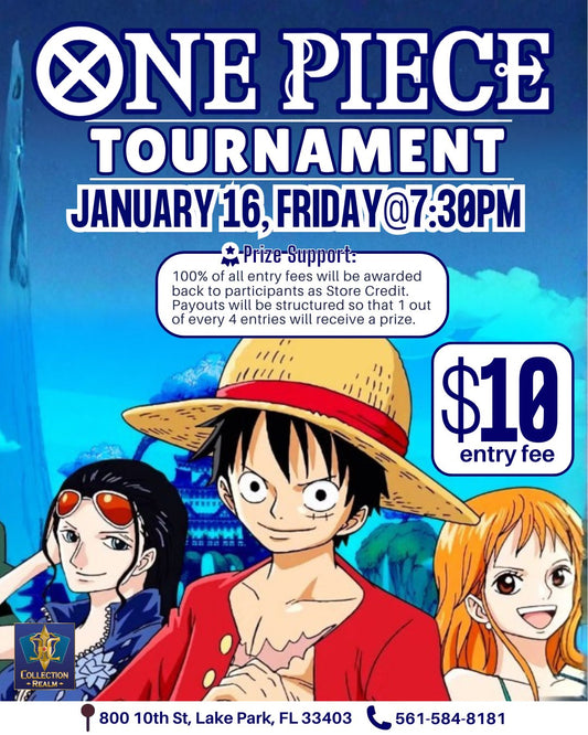 One Piece TCG Tournament – January 16 (Friday, 7:30 PM)