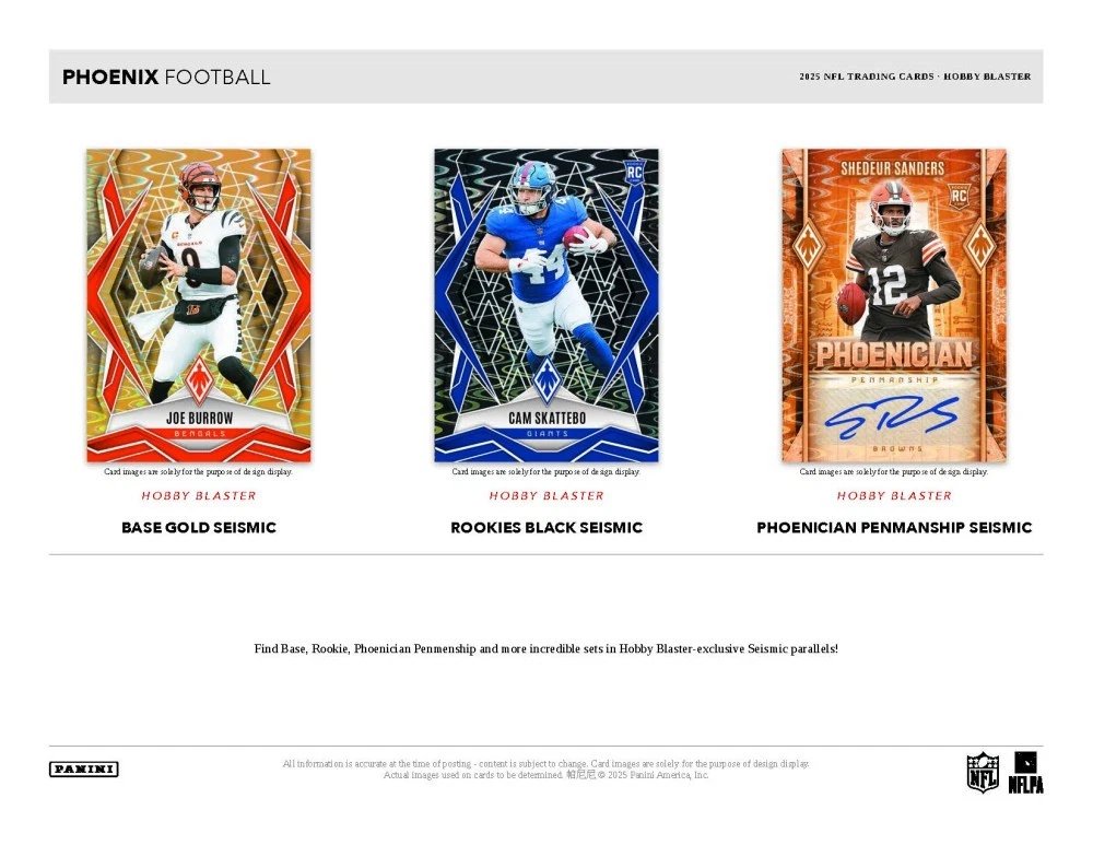 2025 Panini Phoenix Football Hobby Blaster Box