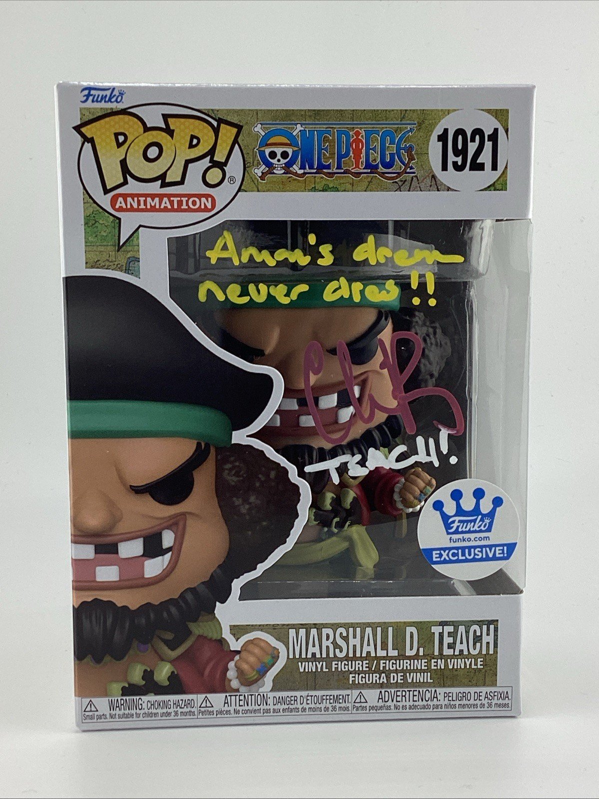 Funko Pop! One Piece - Marshall D. Teach - Funko Excl Signed Chris R #1921
