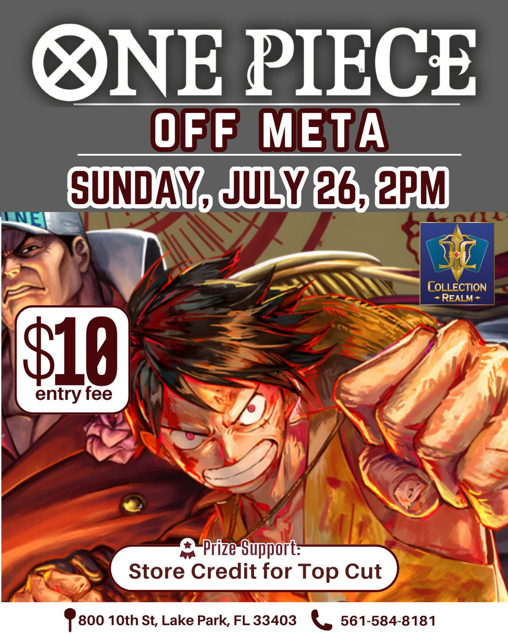 One Piece Card Game Off Meta – July 26, 2026 (Sunday 2:00 PM)