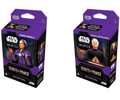 Star Wars Unlimited Secrets of Power Spotlight Deck Set of 2 collectible decks.