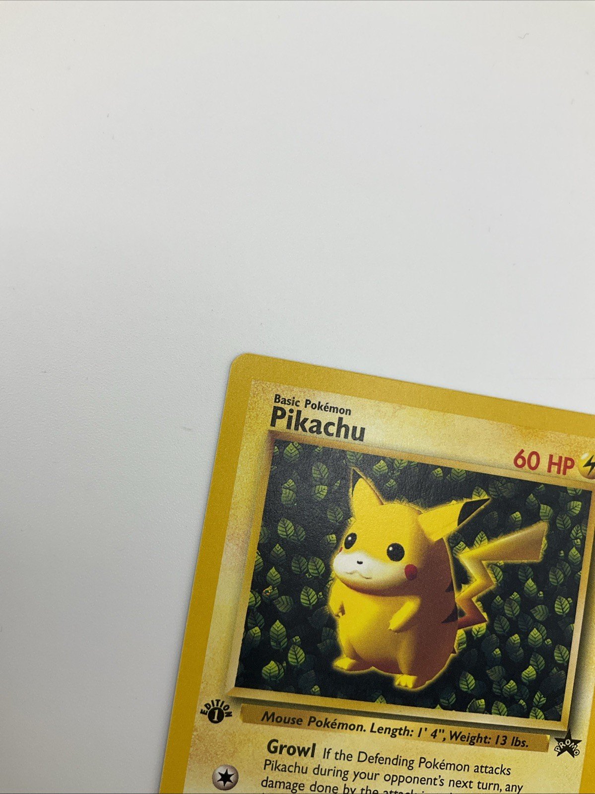 1999 Pokemon Card #1 Ivy Pikachu 1st Edition Error League Promo NM