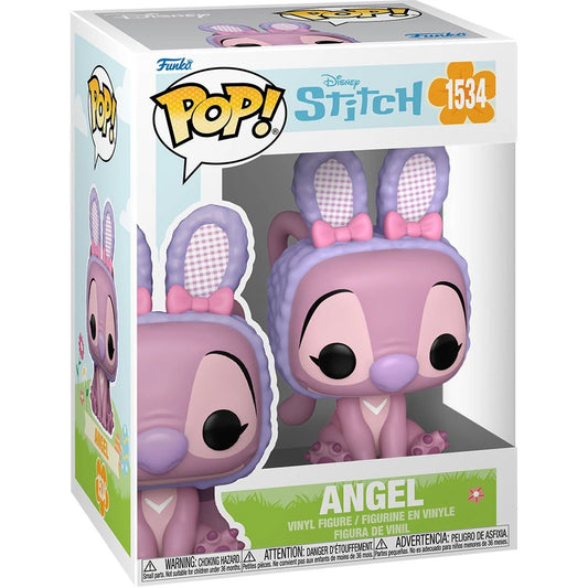 Angel Funko Pop! Disney Lilo and Stitch Easter - Approx. 4" Collectible Vinyl Figure #1534 with Display Box Protector Case (PRE-SALE)