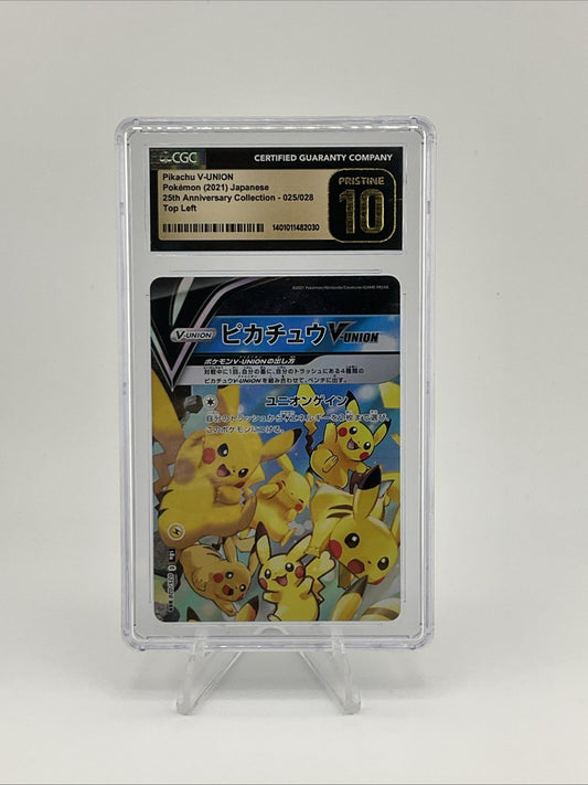 Pokemon TCG Pikachu V-Union 25th Ann. Coll. Japanese Holo #025 CGC Pristine 10