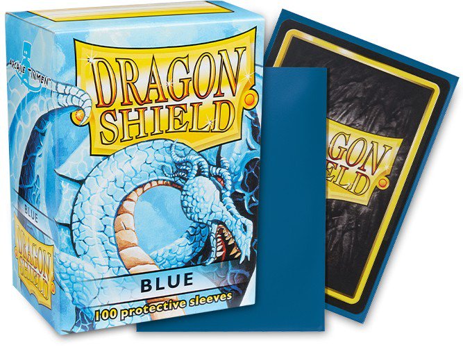 Dragon Shield Standard Classic Card Sleeves Blue 100 Count, Glossy Back, Durable Protective Trading Card Sleeves for MTG, Pokémon, Flesh and Blood, Lorcana, Standard Size Cards (PRE-ORDER)