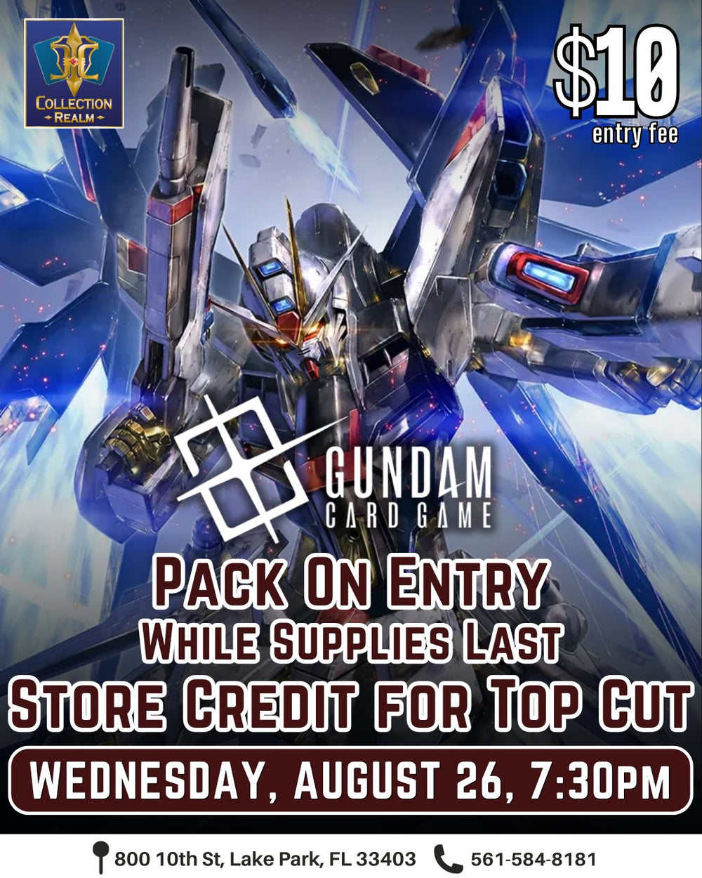 Gundam Card Game Tournament – August 26, 2026 (Wednesday 7:30 PM)