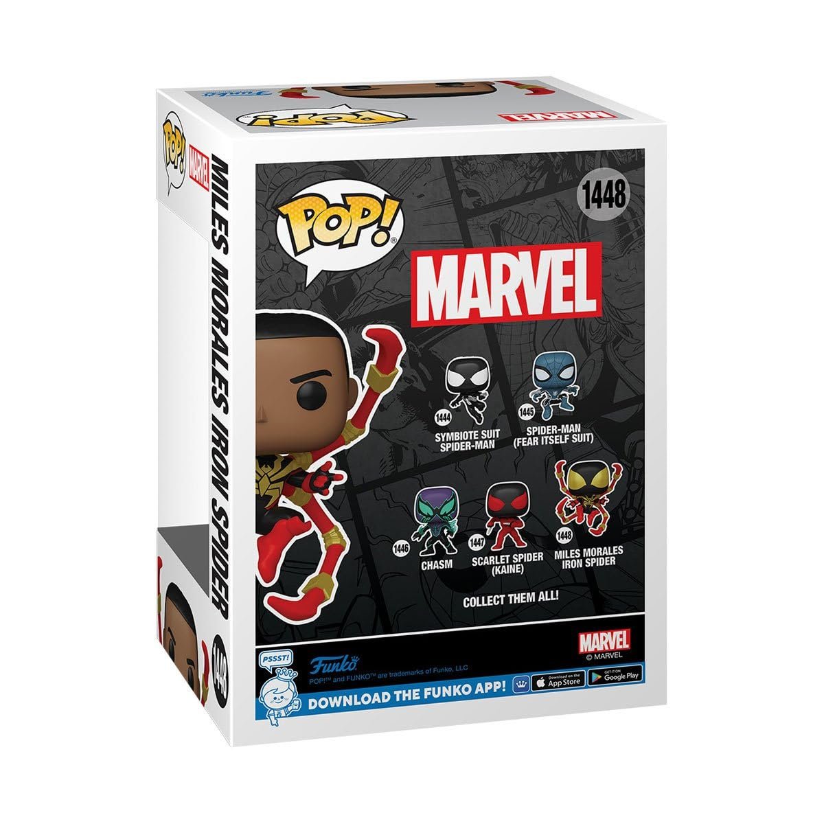 Miles Morales Iron Spider Funko Pop! Marvel Spider-Man Comics - Approx. 4 1/2" Collectible Chase Limited Edition Vinyl Figure #1448 in Window Display Box