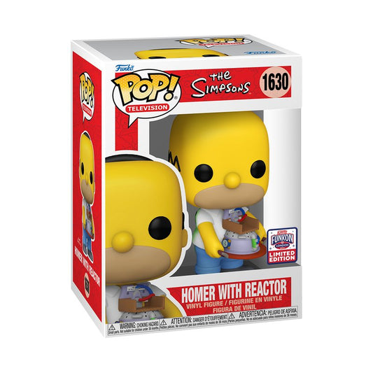 Homer with Reactor Funko Pop! Television The Simpsons - 2024 FunKon London Sticker Exclusive Limited Edition - Approx. 4.25" Collectible Vinyl Figure #1630 with Display Box Protector Case (PRE-ORDER)