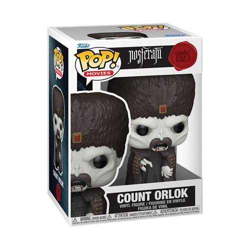 Funko Pop! Movies Count Orlok #1921 from Nosferatu (2025), 4 3/4-inch collectible vinyl figure with box protector case.