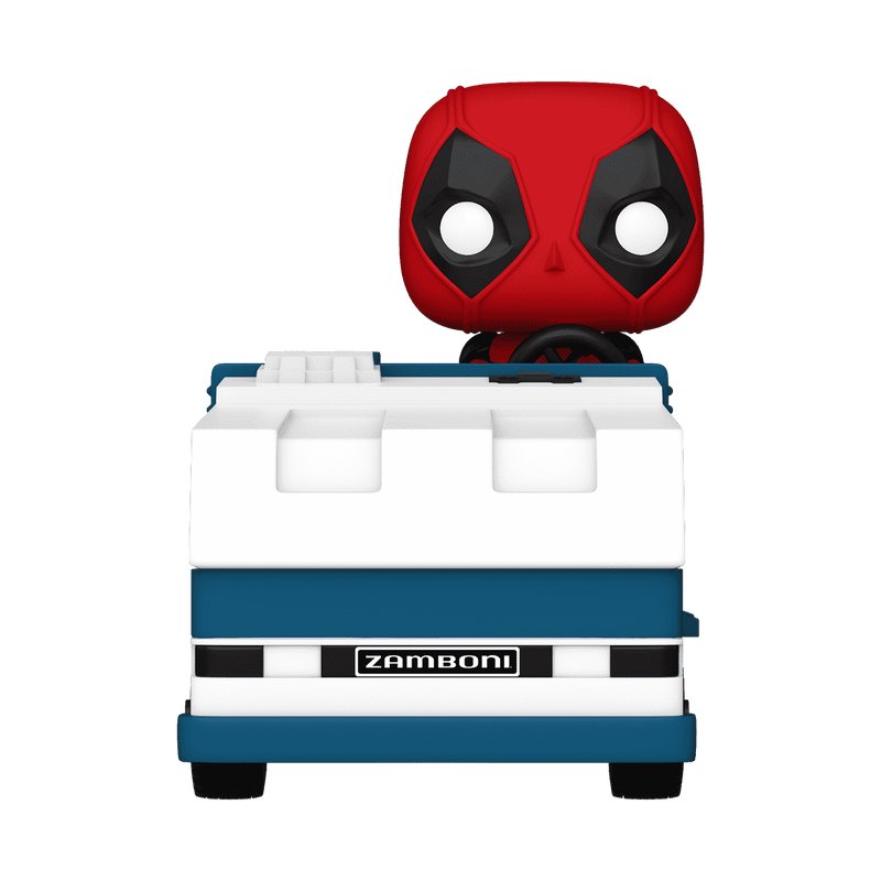 Deadpool on a Zamboni Machine Funko Pop! Rides Super Deluxe Marvel - 2024 NYCC SHARED Exclusive - Approx. 4.95" Collectible Bobblehead Figure #1443 with Window Display Box