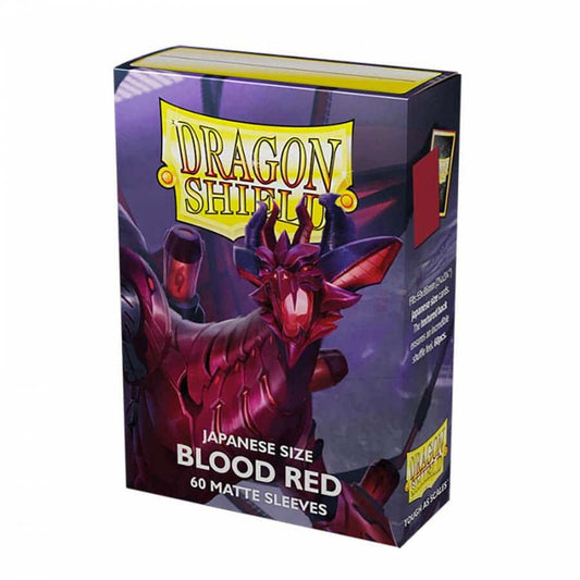 Dragon Shield Japanese Size Matte Sleeves Blood Red 60 count card sleeves pack.