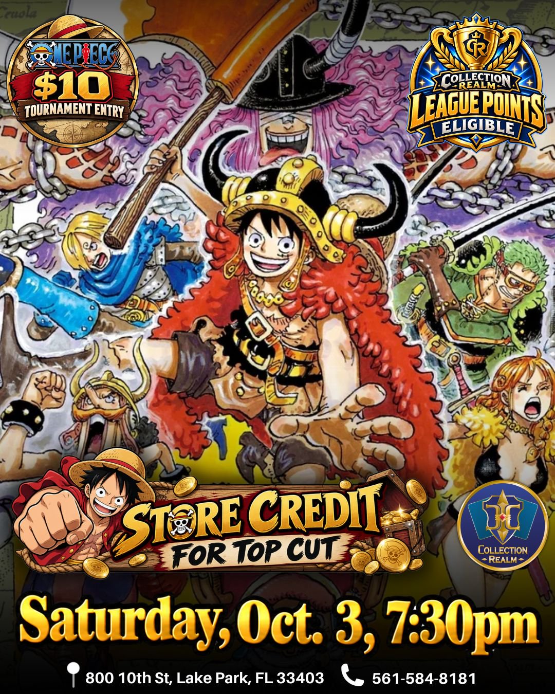 One Piece League Points Eligible – October 3, 2026 (Saturday 7:30 PM)