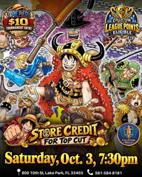 One Piece League Points Eligible – October 3, 2026 (Saturday 7:30 PM)