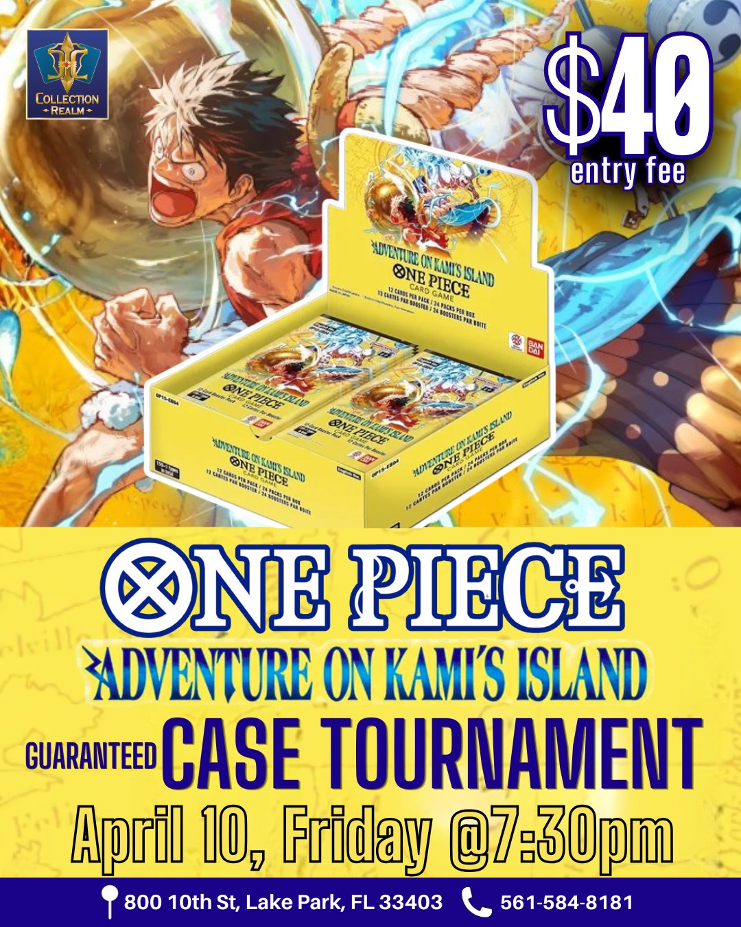 One Piece TCG Adventure on Kami's Island Case Tournament – April 10, Friday 7:30PM