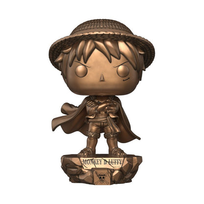 Monkey D. Luffy Statue Bronze Funko Pop! Plus TV Animation One Piece 25th - Approx. 5.15" Collectible Exclusive Vinyl Figure#1900 with Window Display Box (PRE-ORDER)