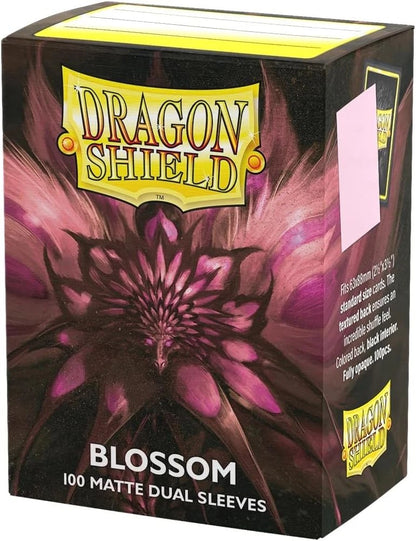 Dragon Shield Dual Matte Blossom Card Sleeves 100 Count – Standard Size TCG Protective Sleeves with Black Interior, Opaque Matte Finish for MTG, Pokemon, Flesh and Blood, Lorcana