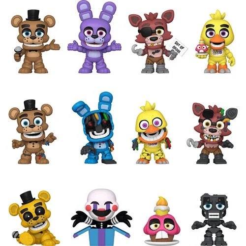 Five Nights at Freddy's Funko Mystery Minis Mini-Figure - Set of 12 Exclusive Characters for Collectors  -  Toys, Action Figure