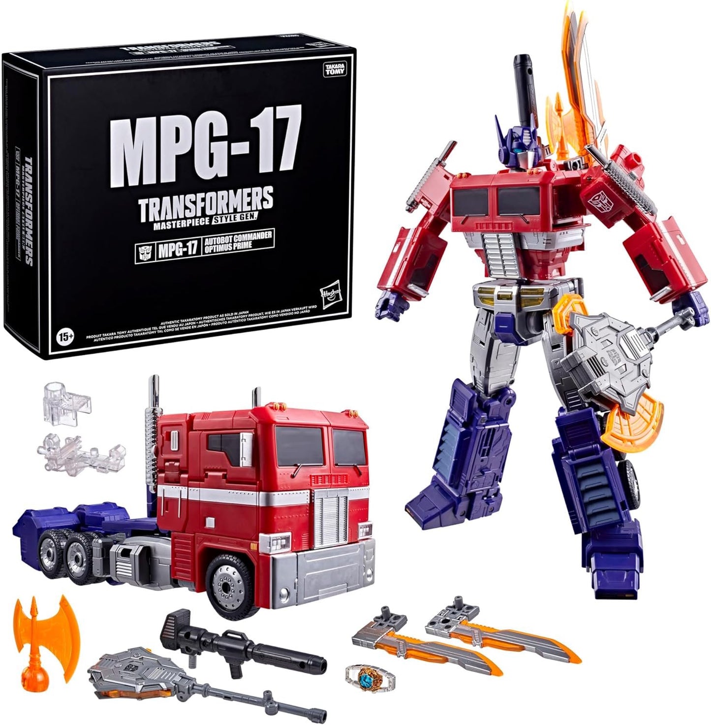 Transformers Takara Tomy MPG-17 Optimus Prime Masterpiece Generation Action Figure, 9.6 Inch Collectible Robot Figure, Highly Articulated Premium Display and Play Model