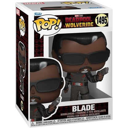 Blade Funko Pop! Marvel Studios Deadpool and Wolverine - Approx. 3 3/4" Collectible Vinyl Figure #1495 with Display Box Protector Case
