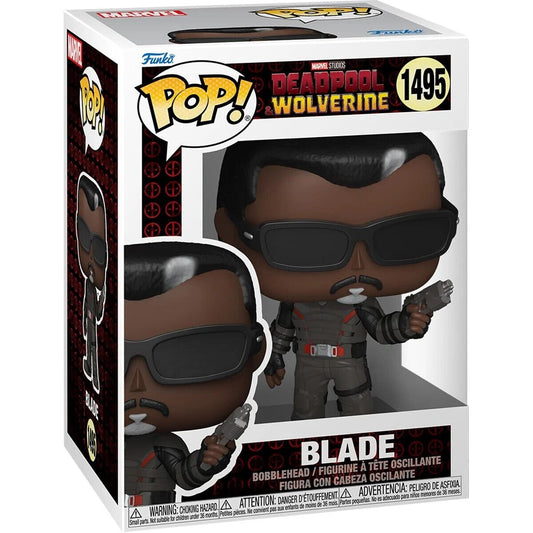 Blade Funko Pop! Marvel Studios Deadpool and Wolverine - Approx. 3 3/4" Collectible Vinyl Figure #1495 with Display Box Protector Case (PRE-SALE)