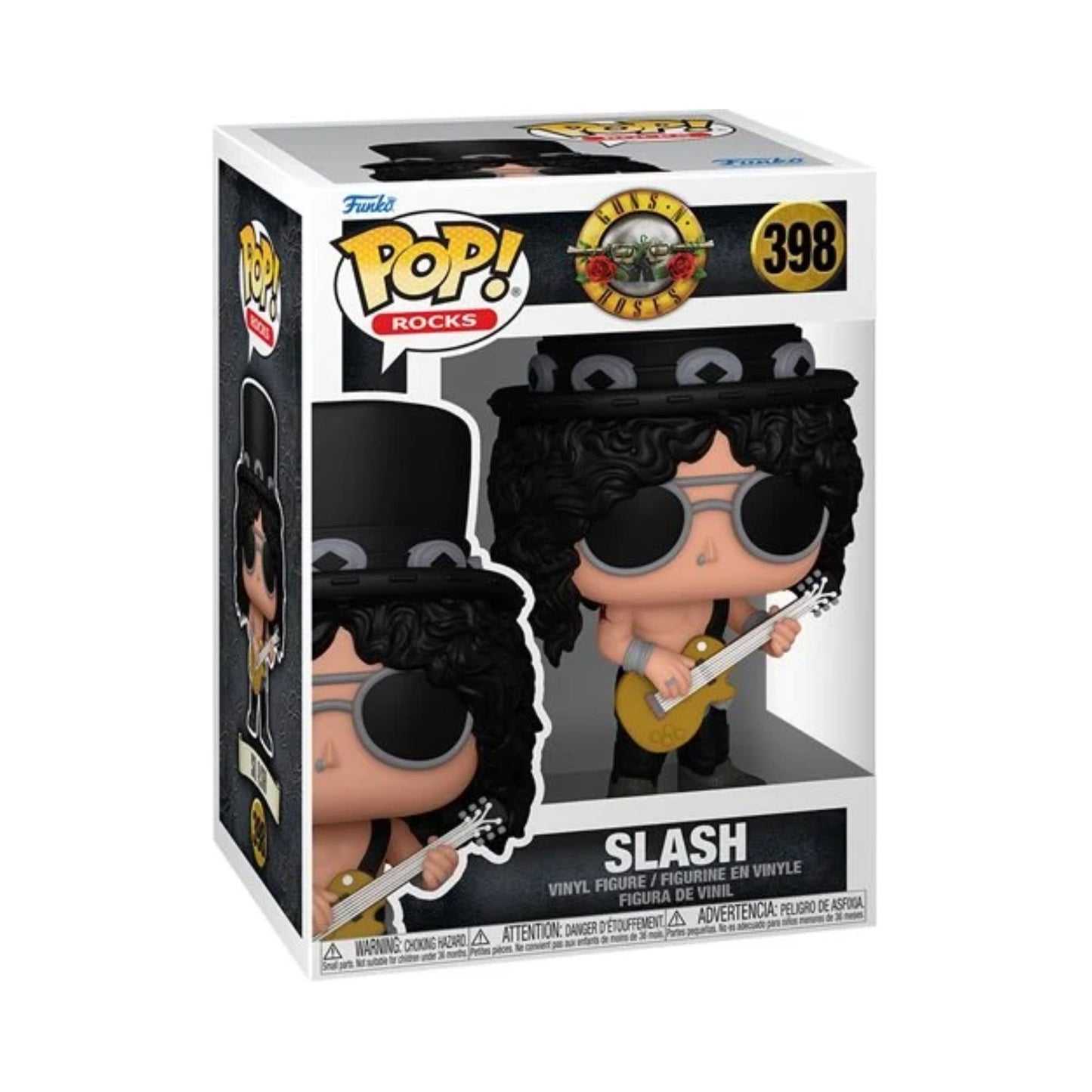 Axl Rose #397, Slash #398, and Duff McKagan #399 Funko Pop! Rocks Guns N' Roses - Set of 3 Collectible Vinyl Figures with Window Display Box