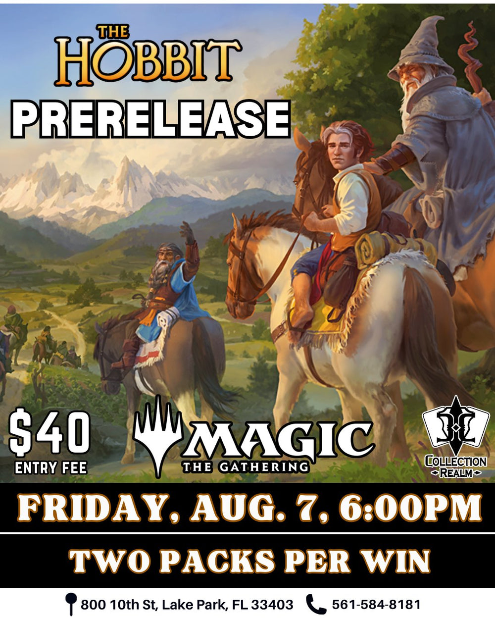 Magic: The Gathering The Hobbit Prerelease – August 7, 2026 (Friday 6:00 PM)
