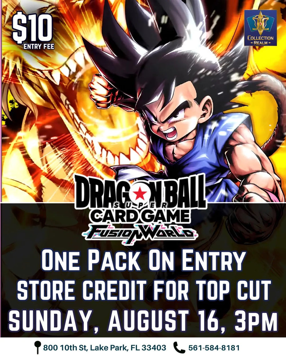 Dragon Ball Super Card Game Fusion World Tournament – August 16, 2026 (Sunday 3:00 PM)