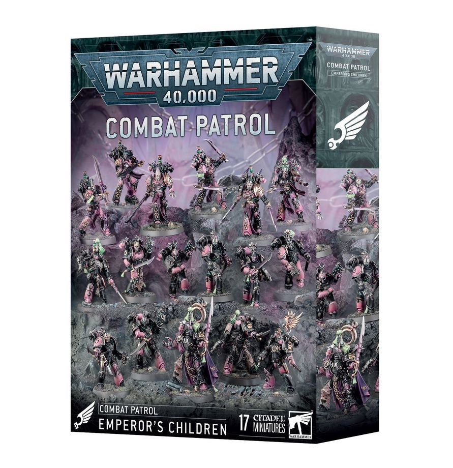 Warhammer 40,000 Combat Patrol Emperor’s Children Army Set – 17 Miniatures Including Lord Exultant, Flawless Blades & Infractors – Warhammer 40K Plastic Model Kit (PRE-ORDER)