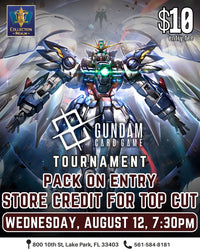 Gundam Card Game Tournament – August 12, 2026 (Wednesday 7:30 PM)