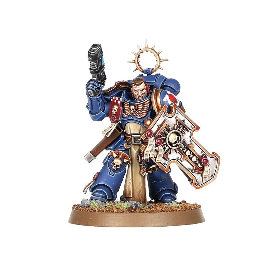Warhammer 40,000 Space Marines Bladeguard Veteran Squad – 3 Plastic Miniatures with Power Swords & Storm Shields, Customizable Warhammer 40K Model Kit for Collectors & Tabletop Gaming (PRE-ORDER)