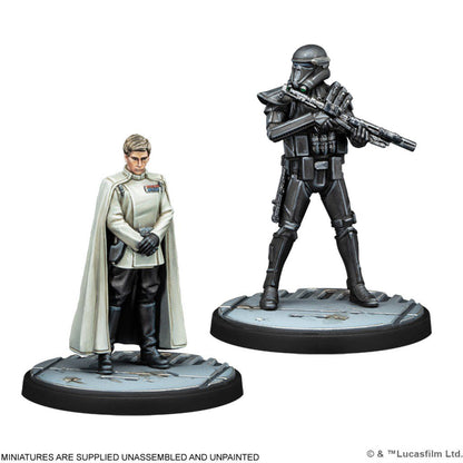 Star Wars Shatterpoint Deploy the Garrison Squad Pack – Director Krennic, Death Troopers & Shore Troopers – 6 Miniatures, Unit Stat, Stance & Order Cards (PRE-ORDER)
