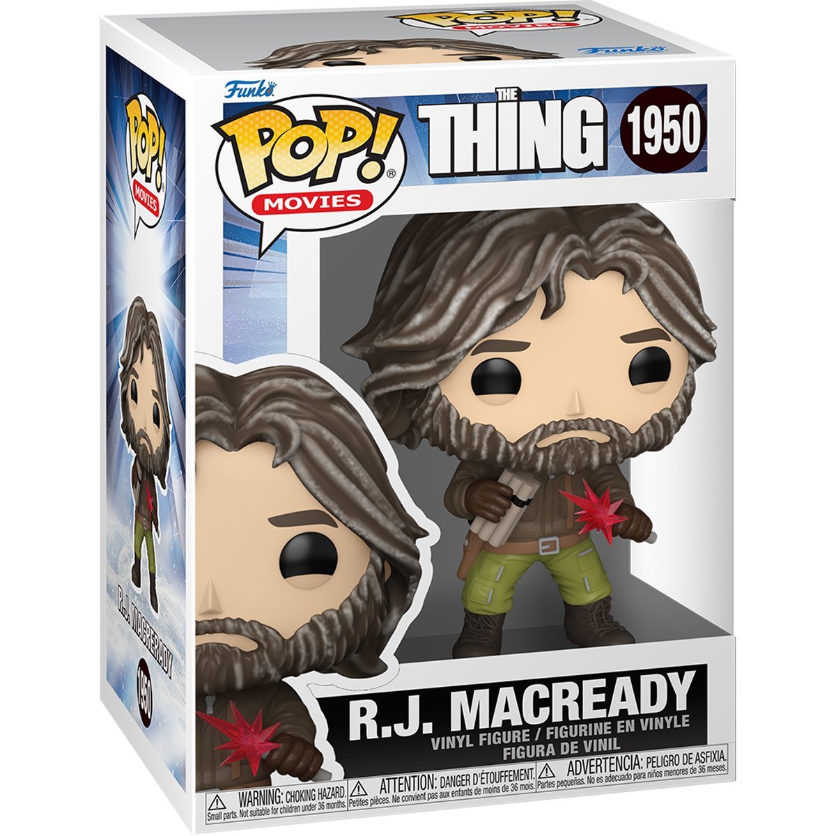 R.J. MacReady #1950 Funko Pop! Movies The Thing - Approx. 4" Collectible Vinyl Figure Bundled with Display Box Protector Case - Estimated Arrival: Jan. 2026 (PRE-SALE)