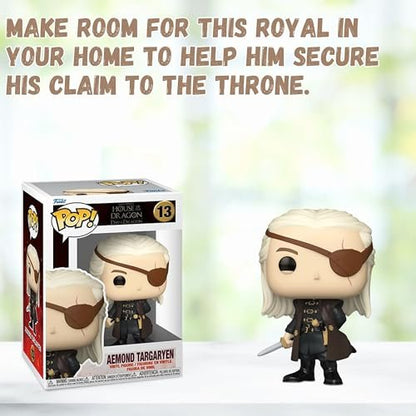 Aemond Targaryen Funko Pop! House of The Dragon - Approx. 3.9" Vinyl Figure # 13 with Display Box Protector Case