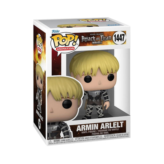 Armin Arlelt Funko Pop! Animation: Attack on Titan - Vinyl Figure #1447 with Display Box Protector Case