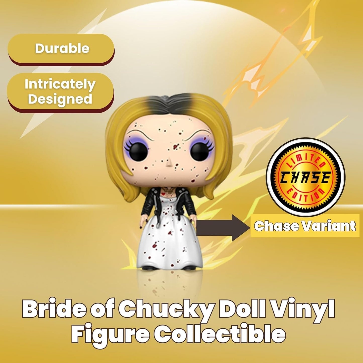 Bloody Tiffany Funko Pop! Movie Bride of Chucky - Chase Limited Edition Vinyl Figure #468 with Display Box Protector Case