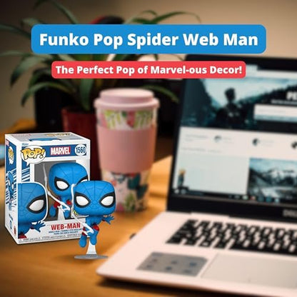 Spider-Man Web-Man Funko Pop! Marvel - Approx. 3.75" Entertainment Earth Exclusive Limited Edition Vinyl Figure #1560 with Display Box Protector Case