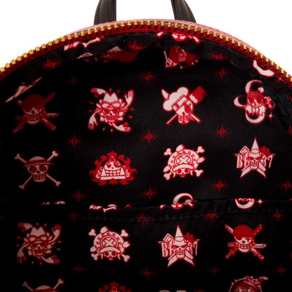 Loungefly One Piece Luffy Cosplay Faux Vegan Leather Mini Backpack with Coin Bag (9x10.5x4.5") - NYCC Limited Edition 500 - Pack of 1