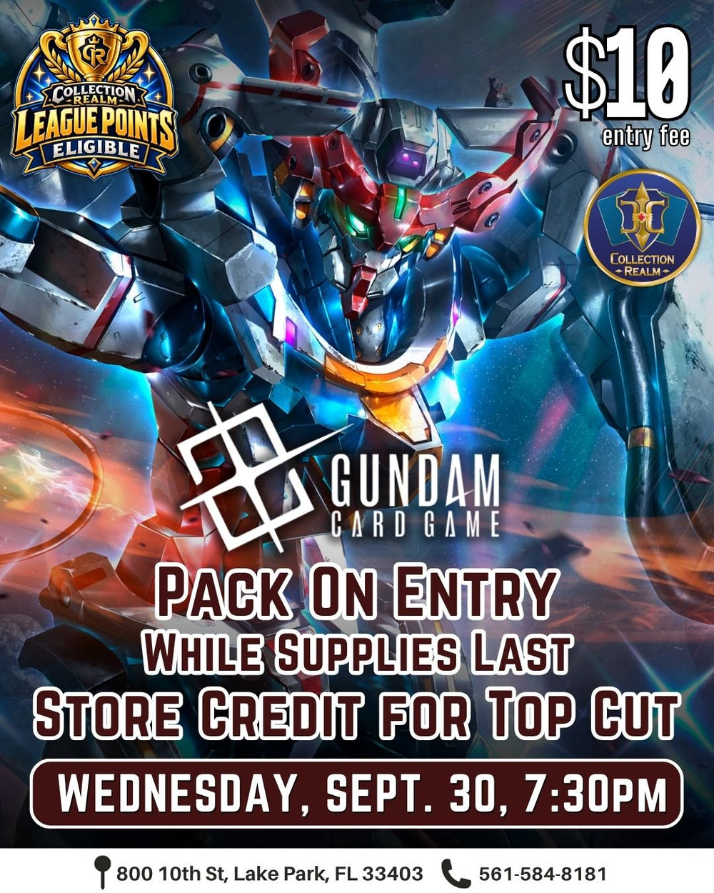 Gundam Card Game League Points Eligible – September 30, 2026 (Wednesday 7:30 PM)