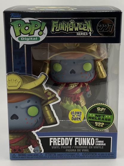 FREDDY FUNKO DIGITAL HORROR FUNKOWEEN AS SAMURAI ZOMBIE GRAIL 999PCS GITD #227