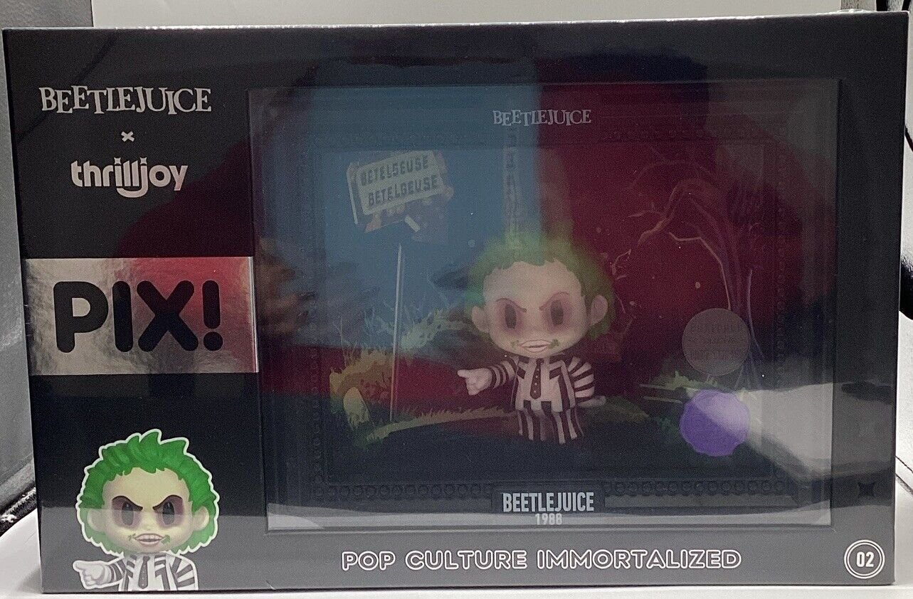 Beetlejuice 1988 Thrilljoy Pix! Pop Culture Immortalized 1 Of 6000 Vinyl Figure - BoxLunch Hot Topic Exclusive