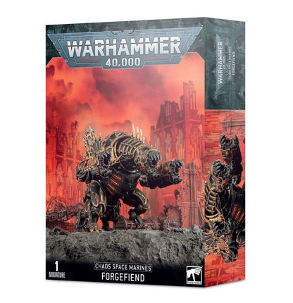 Warhammer 40K Chaos Space Marines Forgefiend Miniature Kit – Buildable Daemon Engine for Chaos Space Marines, World Eaters & Thousand Sons – Plastic Warhammer 40,000 Model Kit