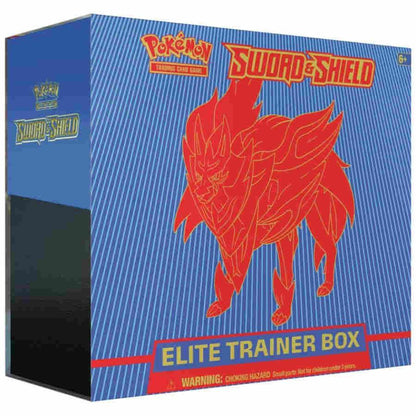 Pokemon TCG SWSH01 Sword and Shield Elite Trainer Box Zamazenta Blue Booster Packs Accessories
