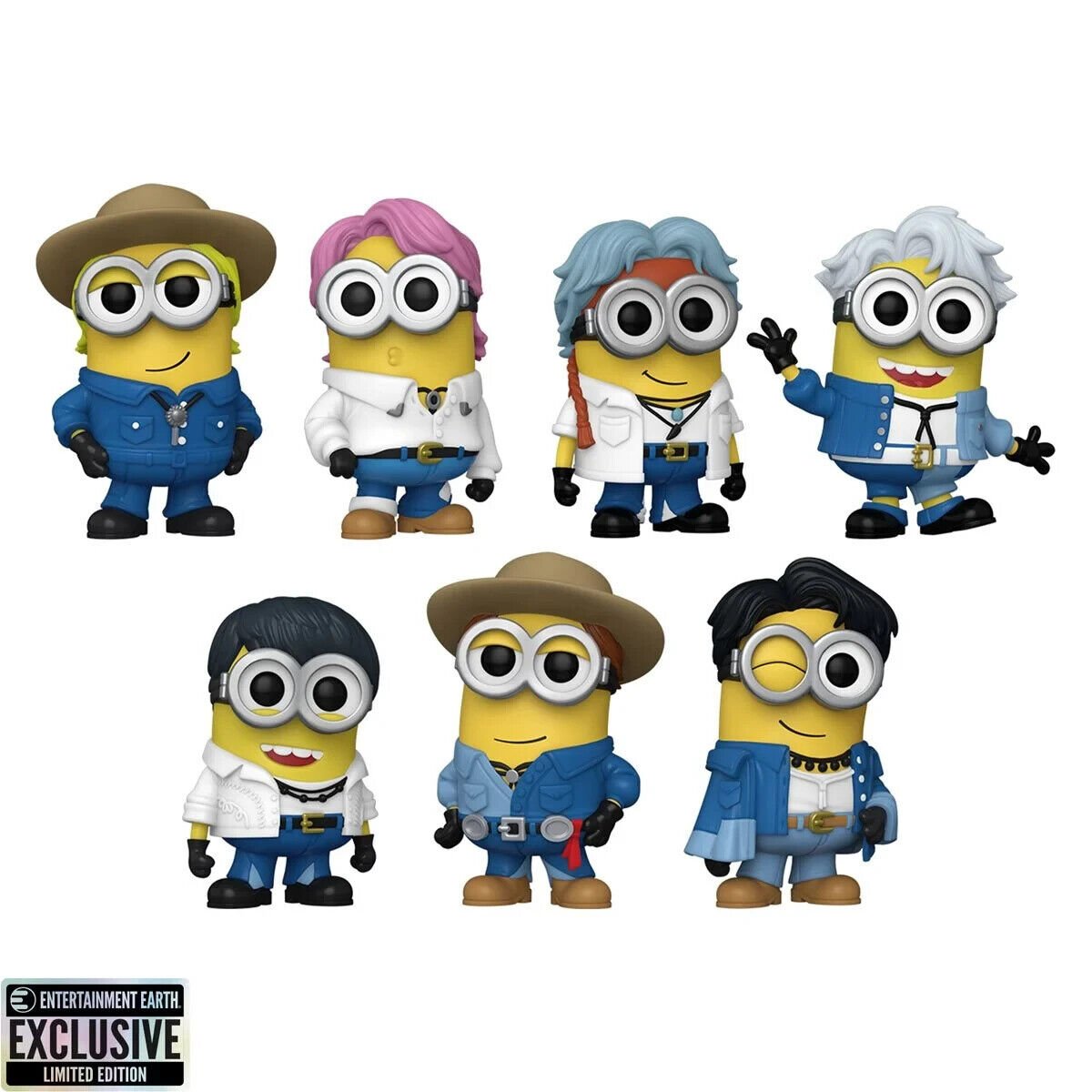 Minions x BTS Funko Pop! Despicable Me 4 - Approx. 4" Collectible Entertainment Earth Exclusive Vinyl Figure 7-Pack