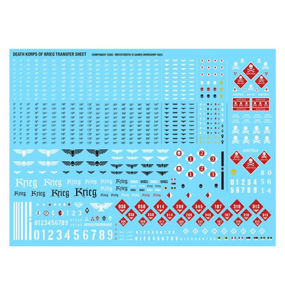 Warhammer 40,000 Astra Militarum Death Korps of Krieg Miniatures Set – 10 Customizable Plastic Soldiers with Transfer Sheet for Warhammer 40K (PRE-ORDER)
