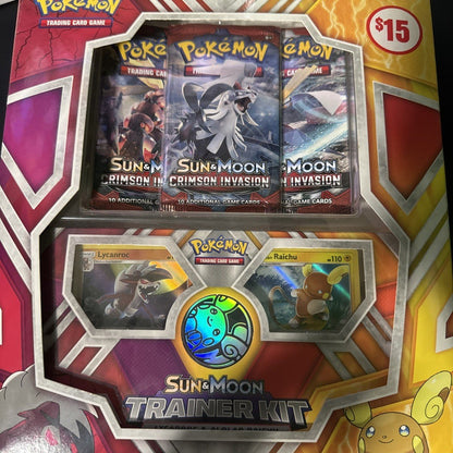 Pokemon TCG Sun & Moon Trainer Kit Promo Box | TCG Card Game Set with Foil Cards and Playmat