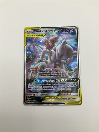 Pokemon Mewtwo and Mew GX SM191 Promo Tag Team 2019 Sun & Moon LP Condition