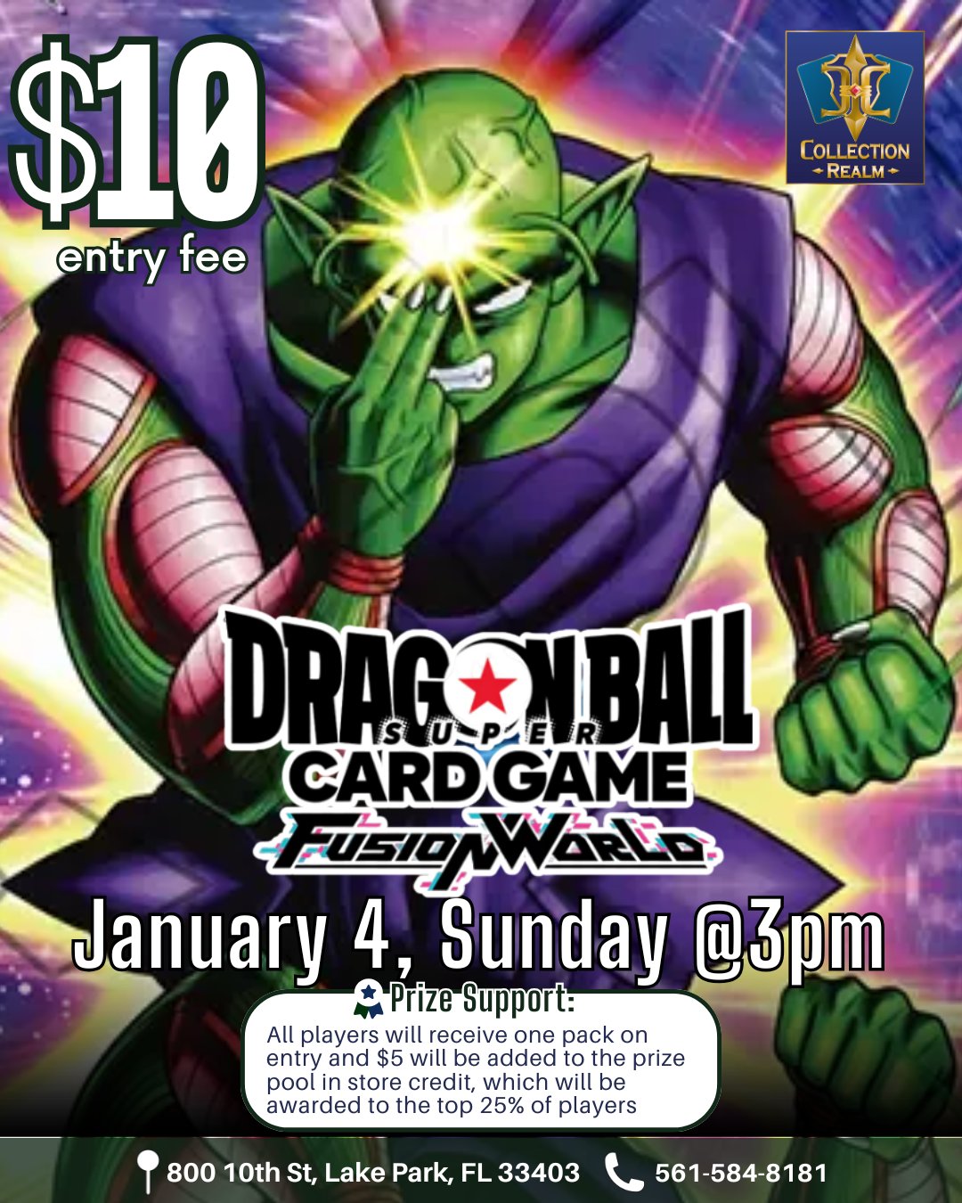 Dragon Ball Super Card Game Fusion World Tournament – January 4 (Sunday, 3:00 PM)
