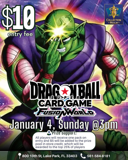 Dragon Ball Super Card Game Fusion World Tournament – January 4 (Sunday, 3:00 PM)