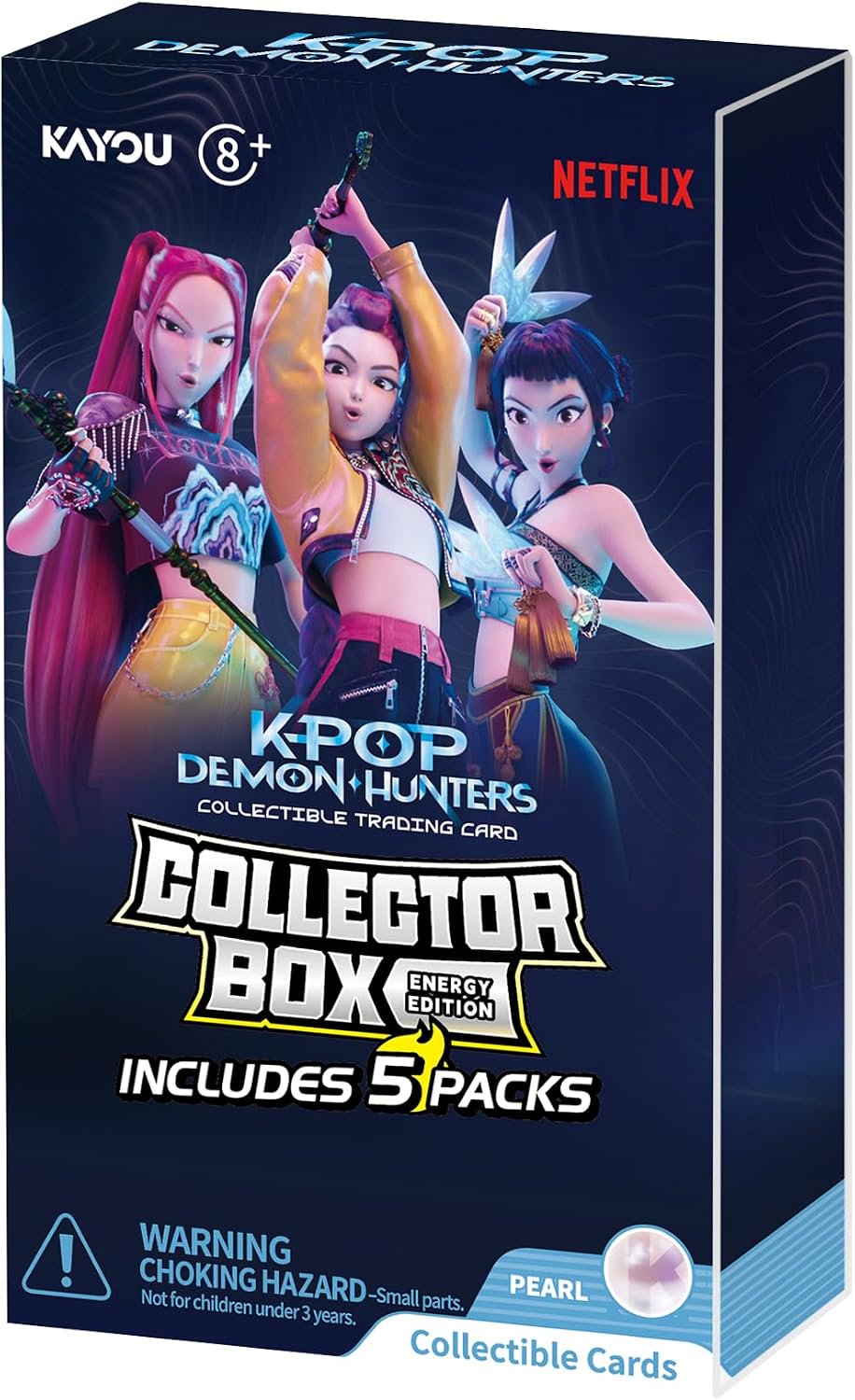 Kayou Kpop Demon Hunters Collectible Trading Cards, Energy Edition, Series 1, Collector Box, 5 Packs